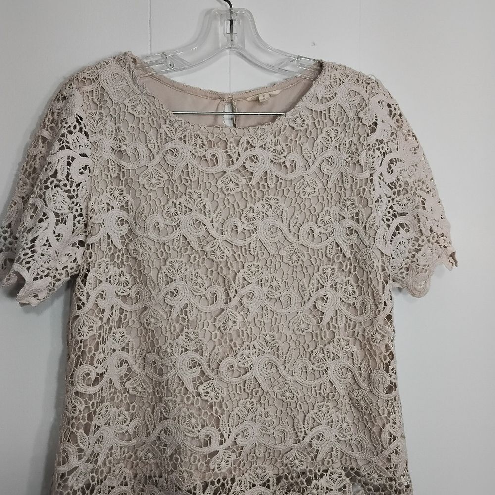 Adiva Lace Top in Soft Blush